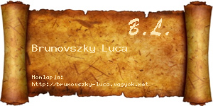 Brunovszky Luca névjegykártya